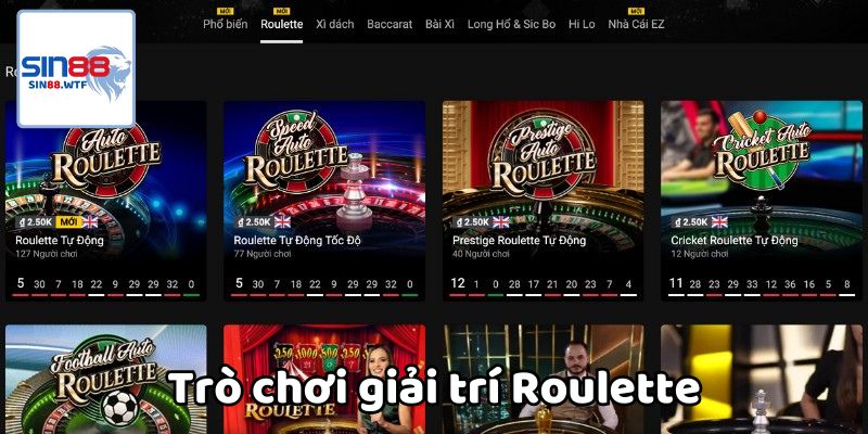 Trò chơi giải trí Roulette